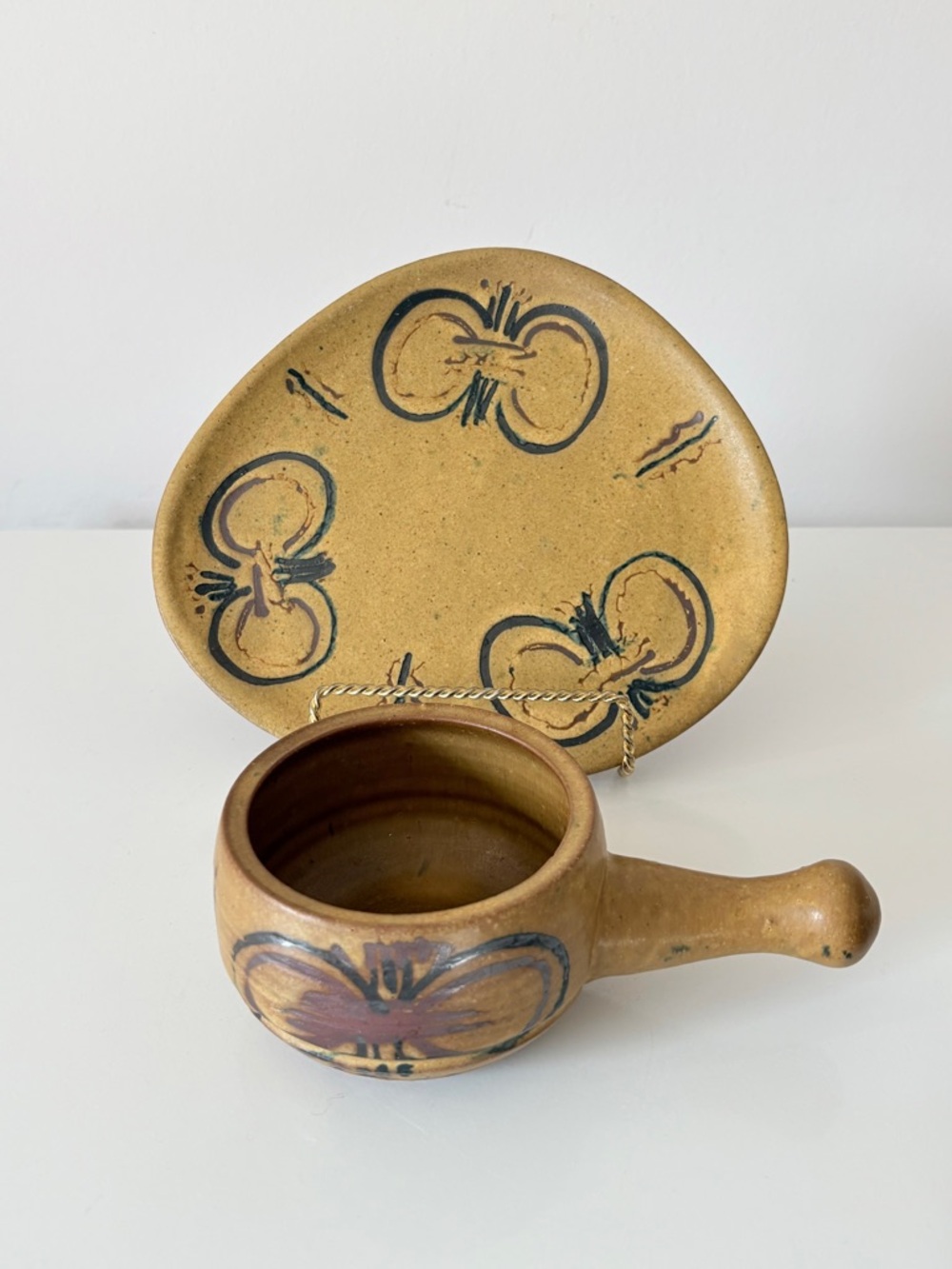 Pinecroft Pottery Soup & Sandwich Sets Canadian Rustic Cabin Stoneware Pottery - Picture 9 of 14